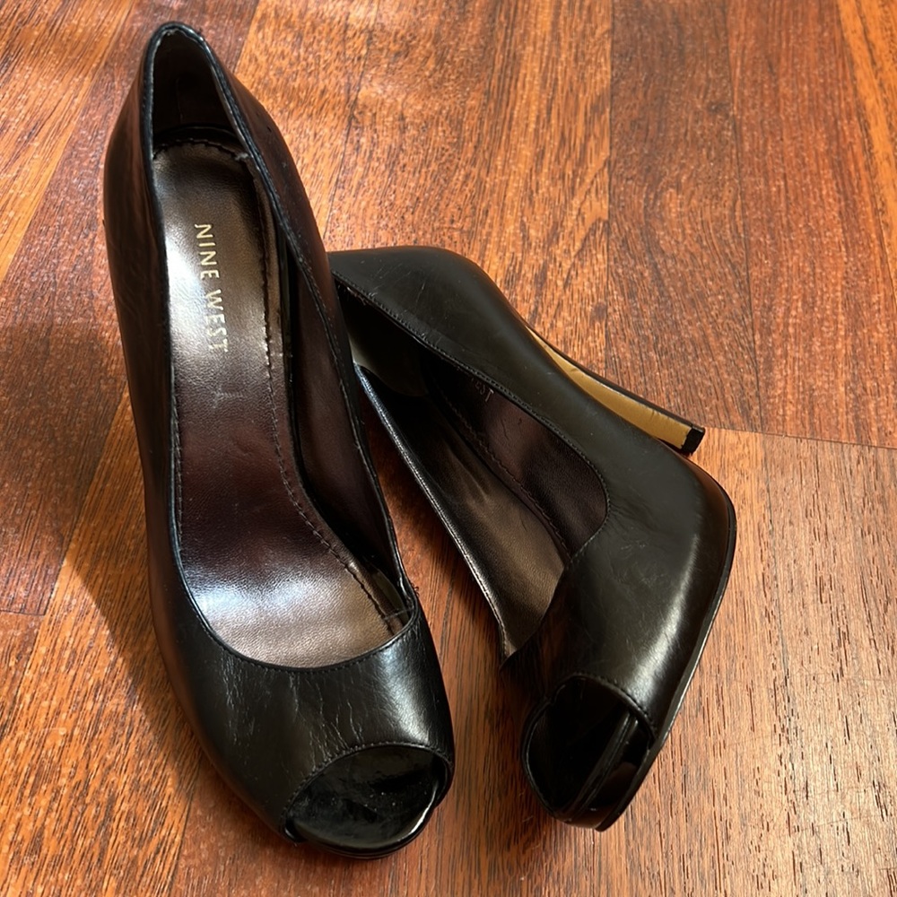 Black Open-Toed Heels